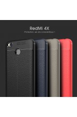 کاور طرح چرم ردمی 4 ایکس - Redmi 4X Leather TPU Case (اتو فوکوس اصلی نسخه ضد ضربه)