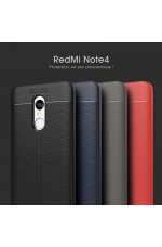 کاور طرح چرم ردمی نوت 4 ایکس - Redmi Note 4X Leather TPU Case   (اتو فوکوس اصلی نسخه ضد ضربه)